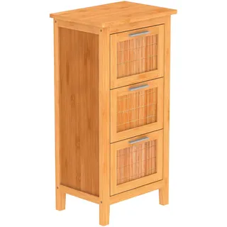 Eisl Unterschrank »Bambus«, Badschrank schmal mit 3 Schubladen,