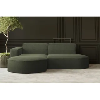 Kaiser Möbel Ecksofa, Sofa L form, Couch L form MODENA L STUDIO stoff Neve Olive Links