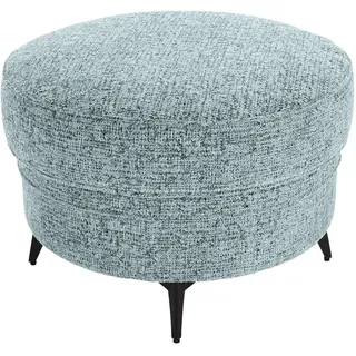 Landscape Hocker , Türkis , Textil , rund , 75x50x75 cm , Stoffauswahl, erweiterbar (Typenauswahl) , Wohnzimmer, Sessel, Hocker & Hockerbänke, Sitzhocker