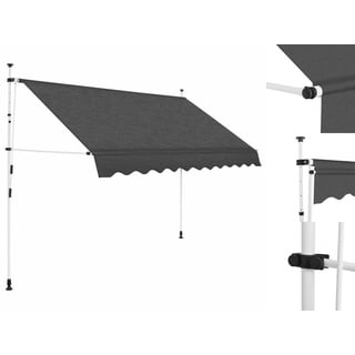 vidaXL Klemmmarkise 300 cm anthrazit