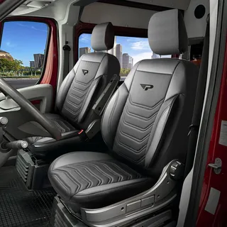 Sitzbezüge Renault Kangoo 2021 - heute – Florida schwarz/grau – perfekte Passform (Sitz/Sitz)
