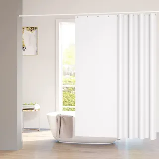 Woltu Duschvorhang 180 x 180 cm weiß