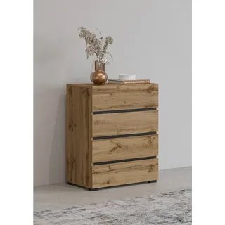 OTTO home Highboard 60 x 78,5 x 40 cm Schwarz / Beige