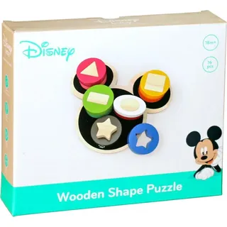 Disney Mickey Mouse Puzzle der Formen aus Holz Mehrfarbig - 20X18X3.8 cm