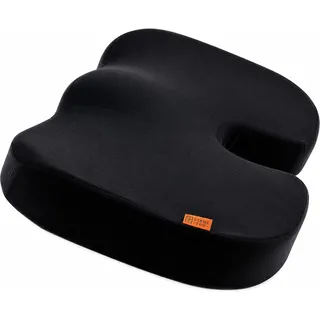 DYNMC you Sitzkissen für Bürostuhl – Komfortable Sitzauflage mit Rutschfester Unterseite – Für Büro, Auto und Zuhause – Schwarz – 45 x 32 x 10 cm