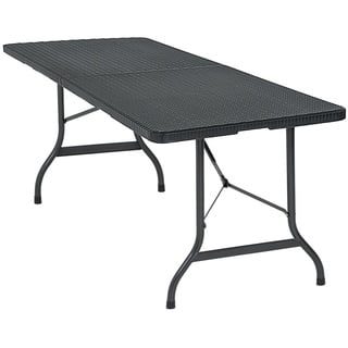 CASARIA Klapptisch 180 x 75 x 73 cm schwarz