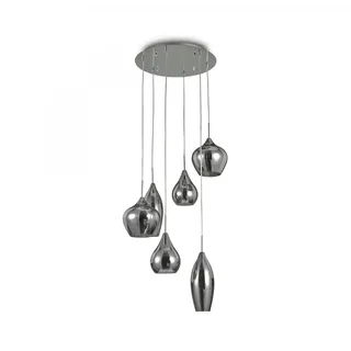 Ideal Lux Soft 6-flg. 60 cm rund Grau/Weiß