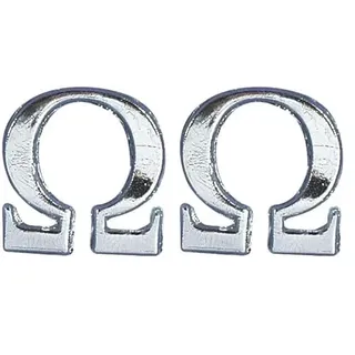 Rayher - Wachsmotiv: Alpha + Omega, 25 mm, SB-Btl. 2 Teile, Silber (Packung mit 2)