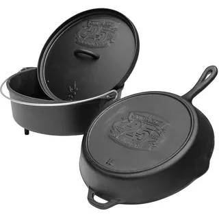 Camp Chef 25th Anniversary Cast Iron Set, 12" Dutch Oven und 12" Pfanne mit Deckel