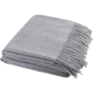 Zoeppritz Tagesdecke Classic Cashmere , Hellgrau , Textil , Uni , 130x180 cm , Fransen , Heimtextilien, Wohntextilien, Decken, Kuscheldecken