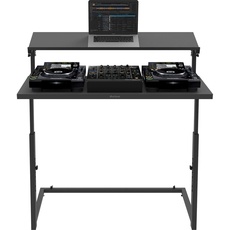 Antoc DJ-Stand DJS-44 - Black - DJ Pult/Tisch mit extra breiter Laptopablage