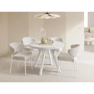 WFL GROUP Twixy 100-300 x 76 x 100 cm weiß
