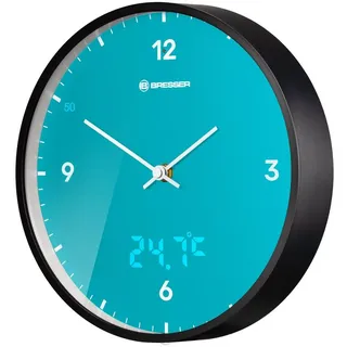 Bresser MyTime LEDsec Wanduhr 24 cm - Himmelblau blau No Size