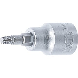 BGS 7098-T25 | Schraubenausdreher-Bit-Einsatz | Antrieb Innenvierkant 10 mm (3/8") für defektes T-Profil (für Torx) T25