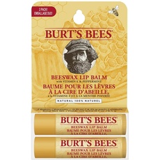 Burt's Bees 100 % natürlicher, feuchtigkeitsspendender Lippenbalsam im günstigen 2er-Pack, Bienenwachs, 2 Tuben in Blister-Box, 8.5 g