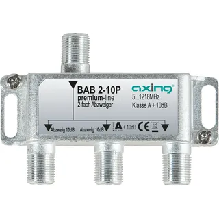 Axing BAB 2-10P Kabel-TV Abzweiger, 2-fach 5 - 1218 MHz,