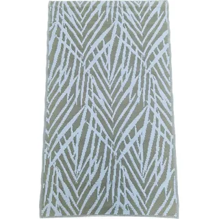 Teppich Outdoor Balkonteppich außen Balkon Terrasse taupe weiß 150 x 90 cm - Taupe