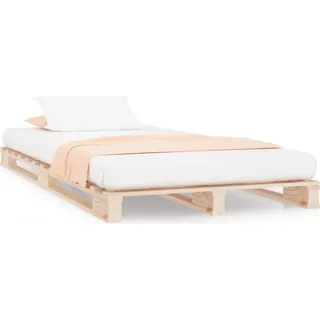 vidaXL Palettenbett 100x200 cm Massivholz Kiefer - Braun