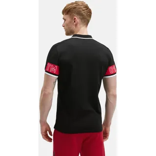 Camp David Poloshirt Keep Focused Kurzarmshirt mit Polokragen - Schwarz