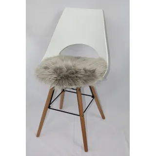 Heitmann Felle Stuhlkissen »Lamm, Sitzauflage rund« Ø 45 cm, echtes Lammfell, waschbar, auch als 2er oder 4er Set, grau
