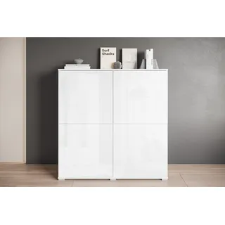 OTTO home Kenia 120 x 125 x 39,5 cm hochglanz / weiß