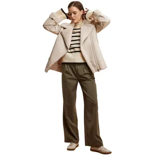 DeFacto Damen Lose Gerade Geschnitten Palazzo Hose Hohe Taille Hose mit Taschen Wide Leg