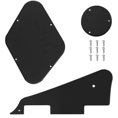 3tlg LP Pickguard Backplate Wahlschalterplatte Abdeckung Mit Schrauben Kompatibel mit Epiphone Les Paul Standard Gitarre Kunststoff Schwarz