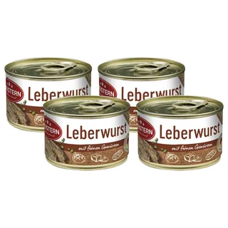 Dreistern Leberwurst, 160 g (Packung mit 4)