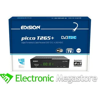 Edision Picco T265+ + Decoder Empfänger Digital Terrestrisch DVB-T2 H265