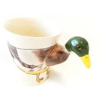 Ente-n Tasse Tier Tasse 3d Tasse Becher mit Tieren Tiermotiven 14 x 15 x 10 cm