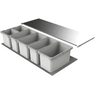 Naber Cox® Box 1T 1200-6. Abfallsammler, hellgrau.