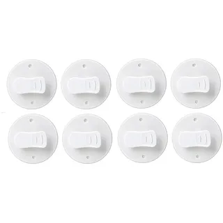 8 Stück Duschvorhang Clips Selbstklebend, Duschvorhang Halterung Ohne Bohren, Winddichte Magnet Beschwerer, Spritzschutz Vorhang Clips für Badezimmer Dusche Hängend, Weiß