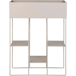 Übertopf , Beige , Metall , quadratisch , 25x80x60 cm , Dekoration, Blumen & Blumentöpfe, Übertöpfe