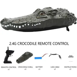 RC Alligator Head 2.4G Remote Control Boat Joke Prank Maker Fun Simulation Spoof Kinder Spielzeug Dekor Alligator Fernbedienung Boot