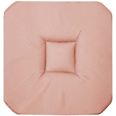 Douceur d'Intérieur, Panama Sitzkissen mit 4 Klappen, 36 x 36 x 3,5 cm, rosa Puder, Baumwolle, einfarbig, Panama