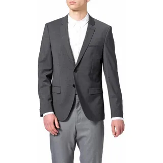 Hugo Boss Sakko Artim204X Grau extra schlanke Passform superflexibler Schurwoll-Stoff Einreiher - Grau