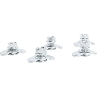 5 Stück L-Schiene, doppelte Lug-Gewindebolzenmutter, M10 x 20 mm, für LKW-Ladefläche, Anhänger, Frachtkontrolle, Pickup, Wohnmobil, ATV, Silber