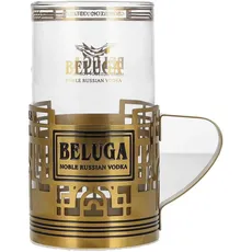 Beluga Noble Russian Vodka EXPORT Highball Glas im Glashalter