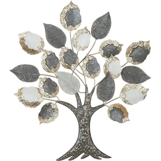 Casablanca by Gilde "Wandrelief, Baum, "Big Tree", Metall, grau", Wandrelief Big Tree Baum Naturmotiv Wanddeko Wohnzimmer,