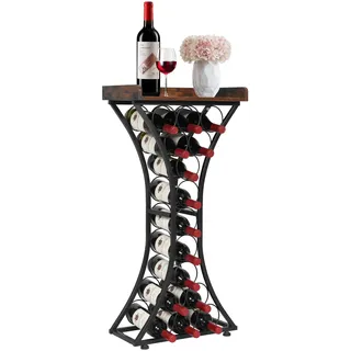 Vevor Weinregal 15 Flaschen 20 x 20 x 100 cm Schwarz