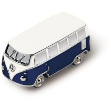 BRISA VW Collection - Volkswagen Kühlschrank-Büro-Pinnwand-Magnet im T1 Bulli Bus 3D Mini Modell (Classic Bus/Blau)