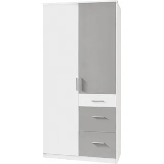 WIMEX Kinderkleiderschrank Joker 91 x 199 x 58 cm Holzwerkstoff grau-weiß