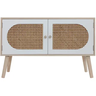 Mobili Rebecca Sideboard, Weiß Braun, Skandinavischer Stil