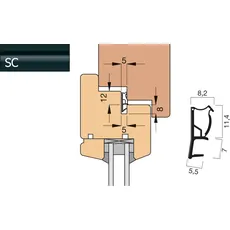 Fensterdichtung AFK 2037-SC/KB schwarz (KB = 6 m)