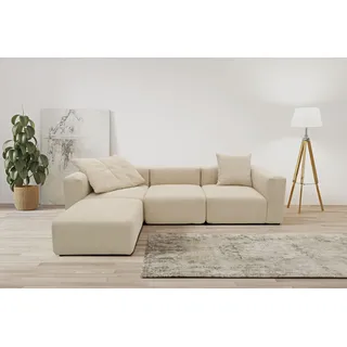 Home Affaire Ecksofa »Gerrid L-Form« 301x69x193 cm Cord beige/creme
