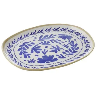 APS 85441 GN 1/1 Tablett FLORYN - Melamin, 53 x 32,5 cm, Dekor blau/weiß, beige, GN System
