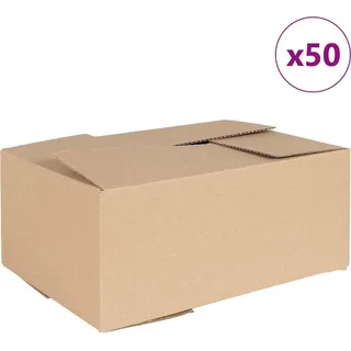 vidaXL Faltbox mit Speicher 50 pcs Braun 35 x 24 x 15 cm Karton - Braun