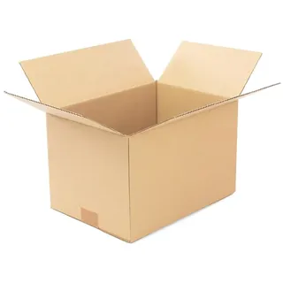 Pack mit 25 verstärkten Kartons mit den Maßen 31x22x20 cm und einfacher Welle - Hergestellt in der Europäischen Union aus recyceltem Karton, widerstandsfähig für Versand, Lagerung und Umzüge