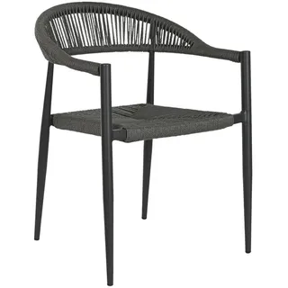 home esprit Havestol Home ESPRIT Gartenstuhl 56 x 60 x 78 cm schwarz/dunkelgrau