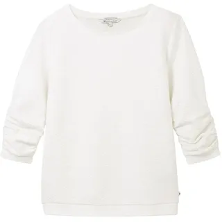 Tom Tailor Structured Sweatshirt Off White 34